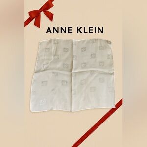 Anne Klein Ivory Lion Jacquard Scarf 11” Square